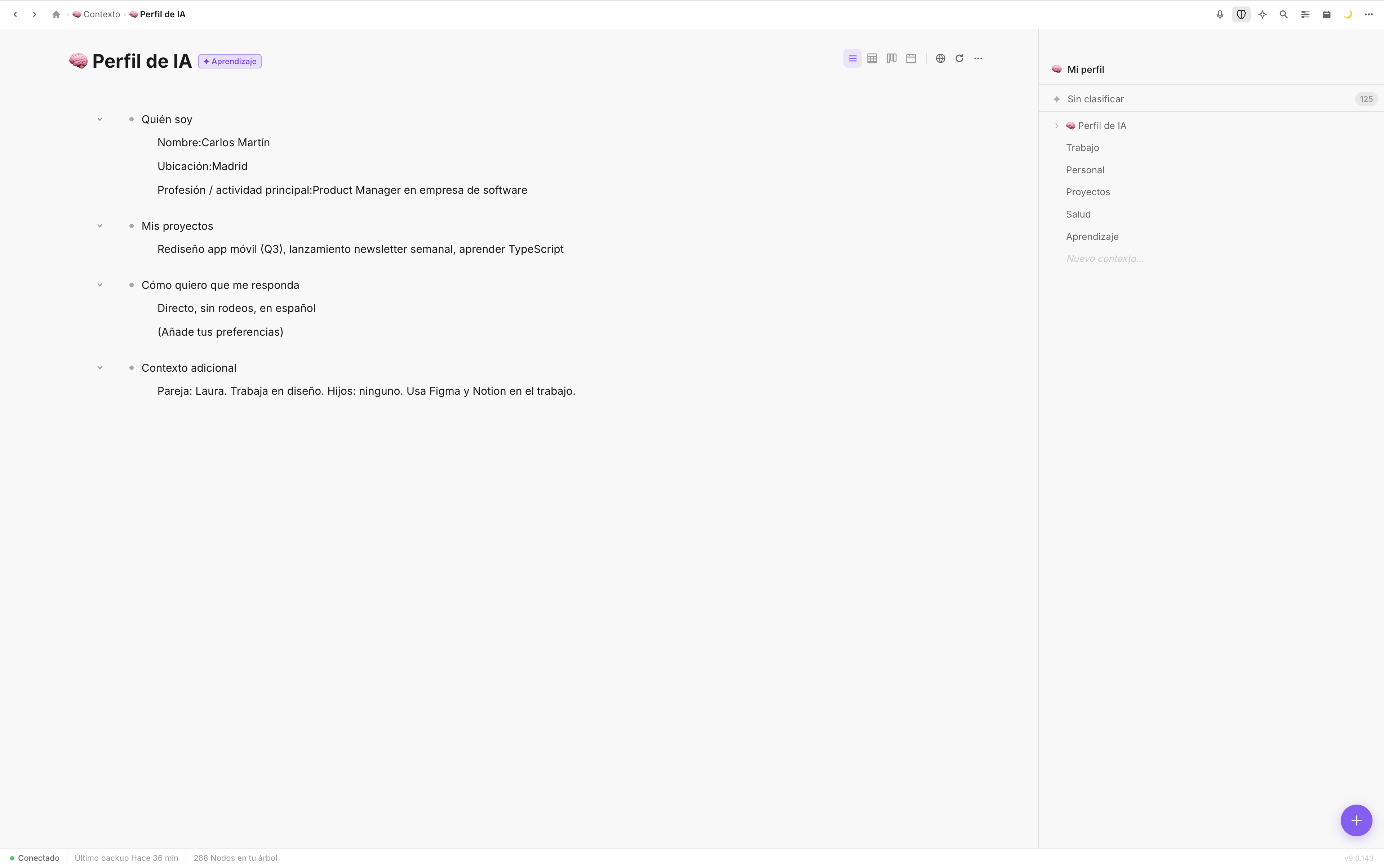 Magic respondiendo con contexto de From